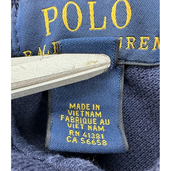 Polo Ralph Lauren Shirt Boys 2T Navy Yellow Colorblock Big Pony Crest Rugby Polo - Picture 5 of 9